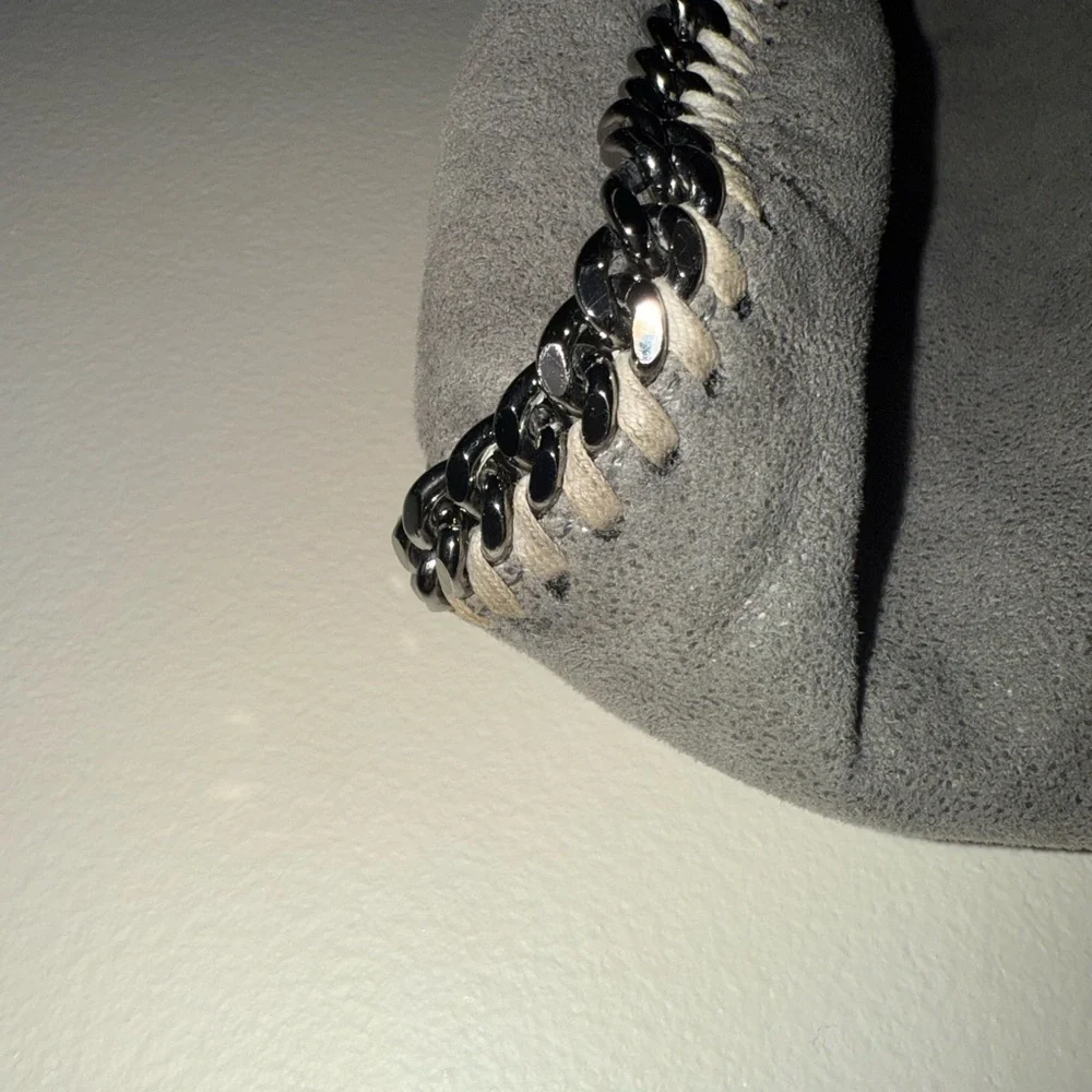 Stella McCartney Falabella Tiny Tote Authentic in Gray Vegan Suede - Picture 8 of 13